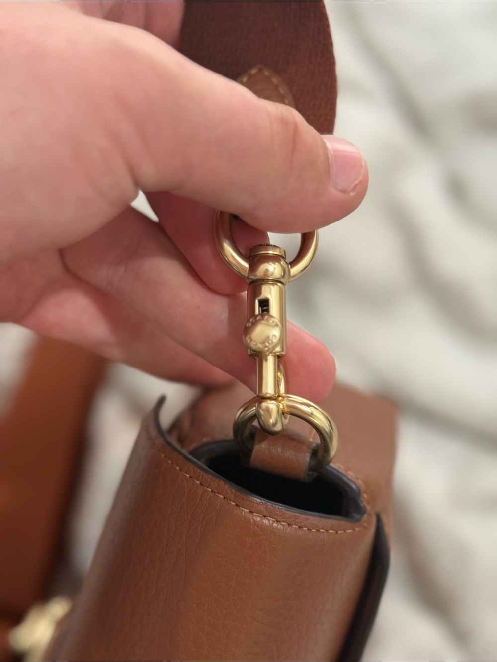 Brown leather Coach Amelia Saddle Bag, used! - Picture 11 of 14